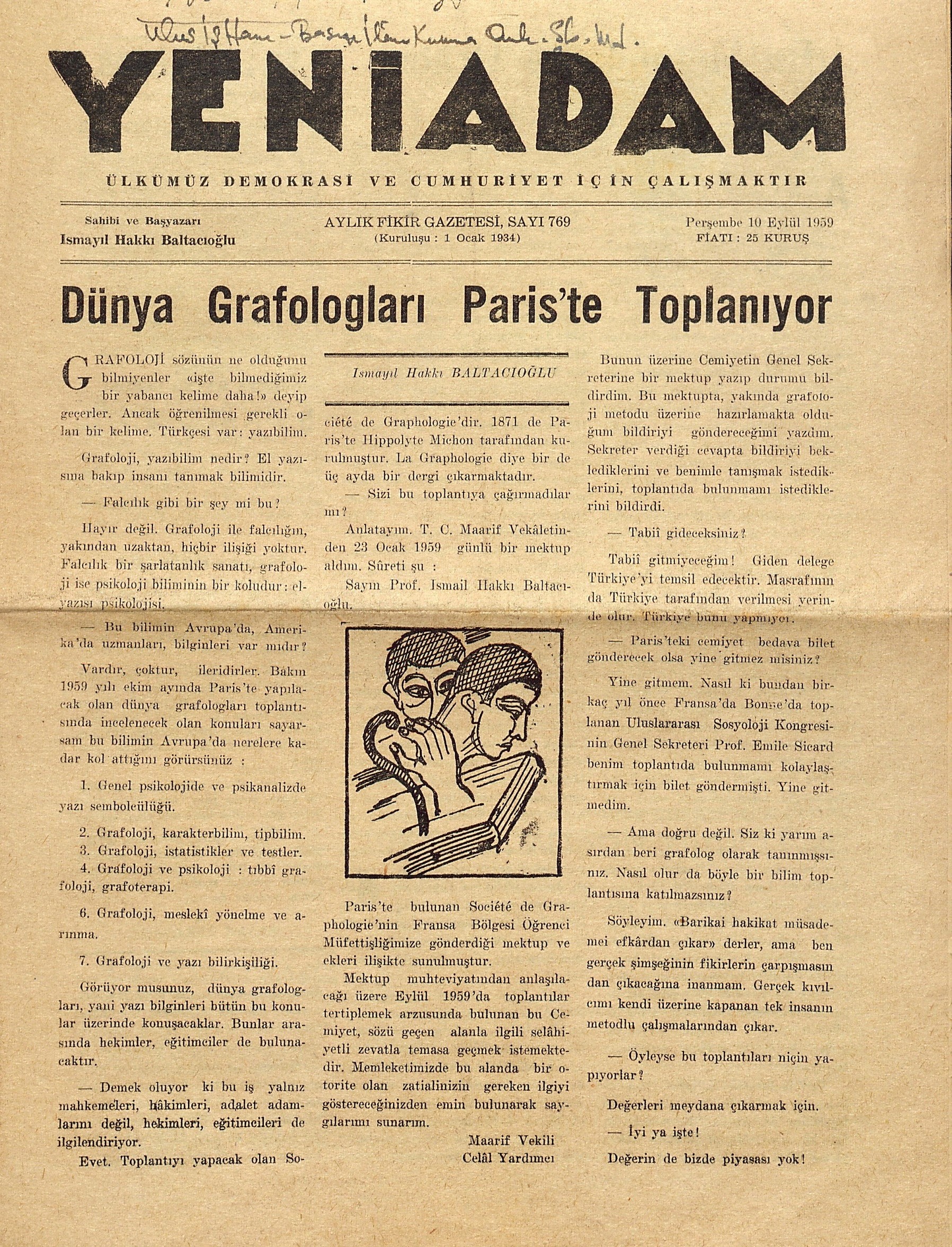 Yeni Adam, 10 Eylül 1959