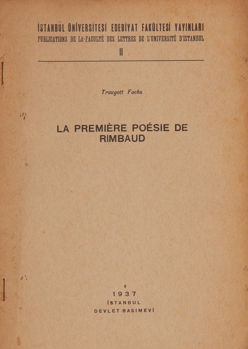 Traugott Fuchs tarafından yazılan Rimbaud’un ilk şiirleri adlı kitap