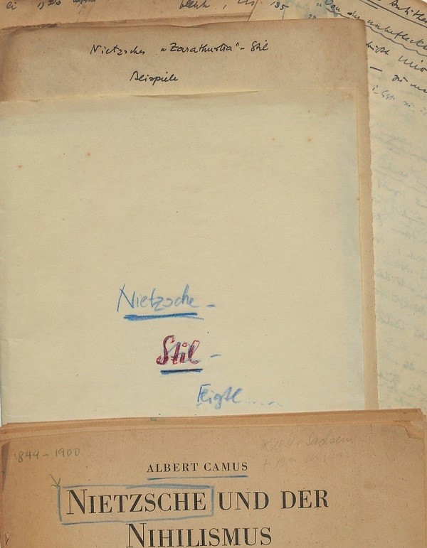 Traugott Fuchs tarafından Friedrich Nietzsche üzerine hazırlanmış notlar