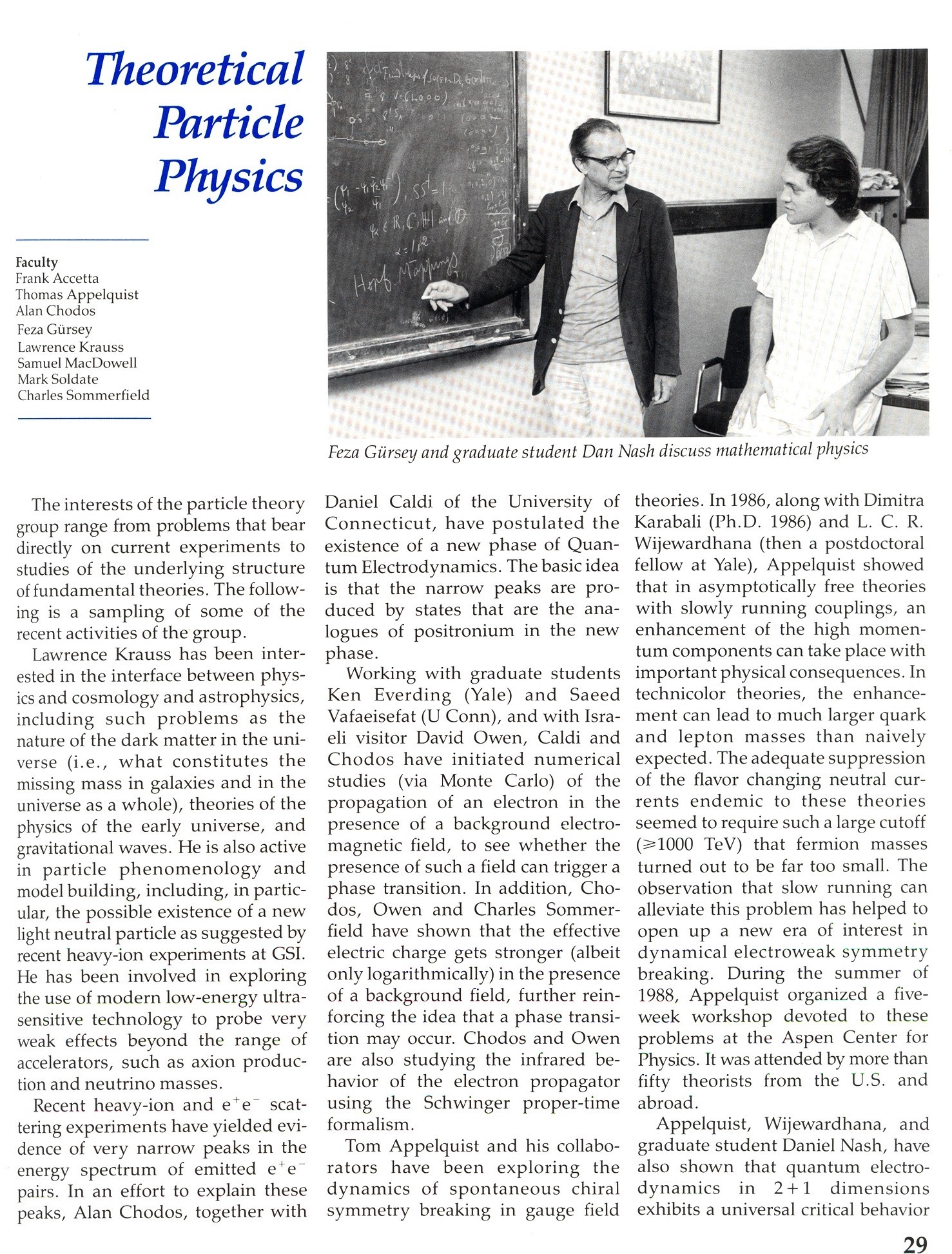 An article titled “Theoretical Particle Physics”