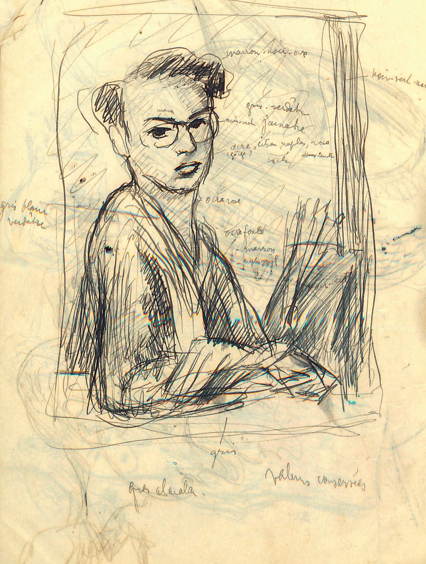 Feza Gürsey’s sketch portraying his youth 