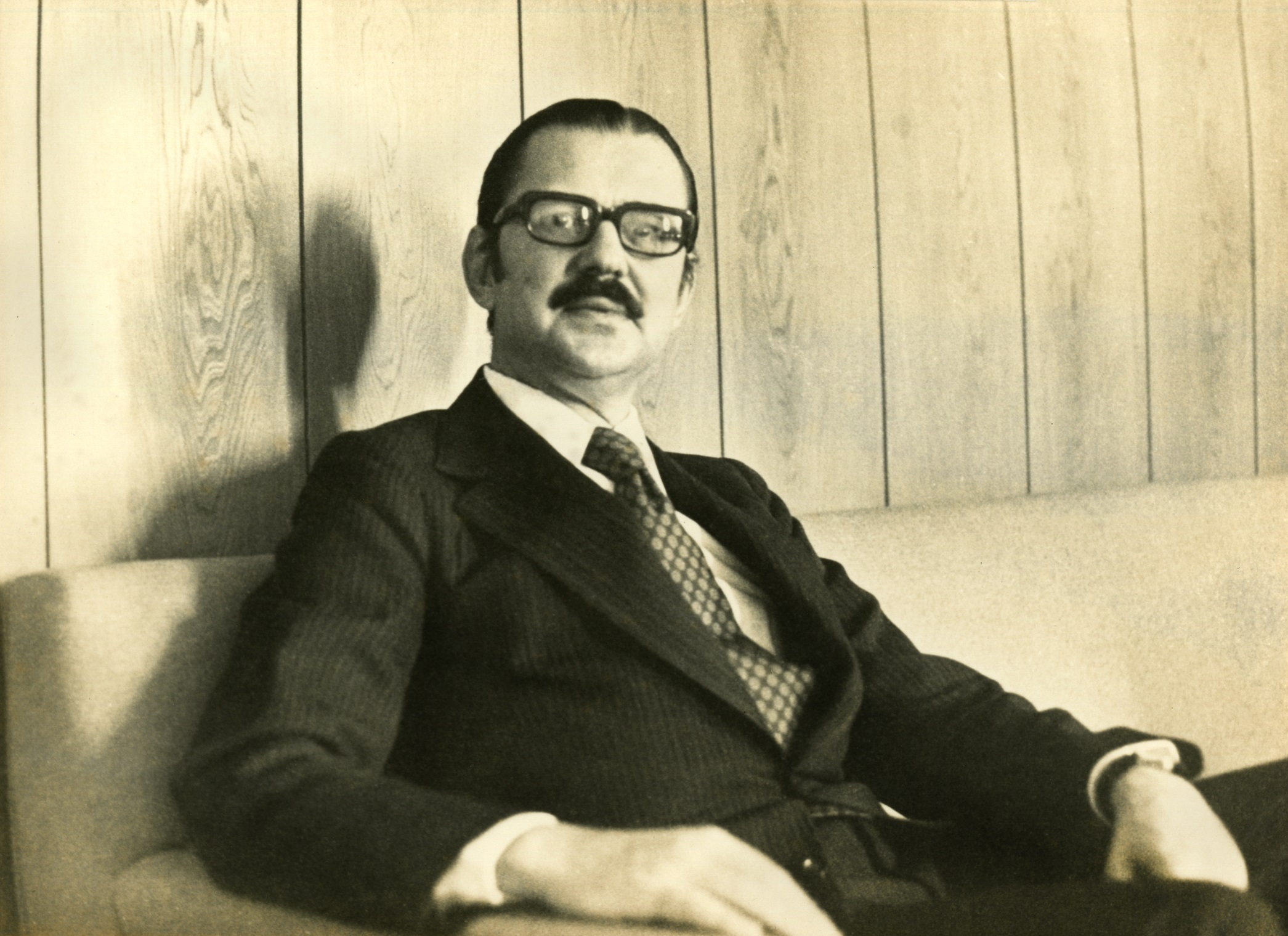 Aptullah Kuran at the Office of the Rector, 1977