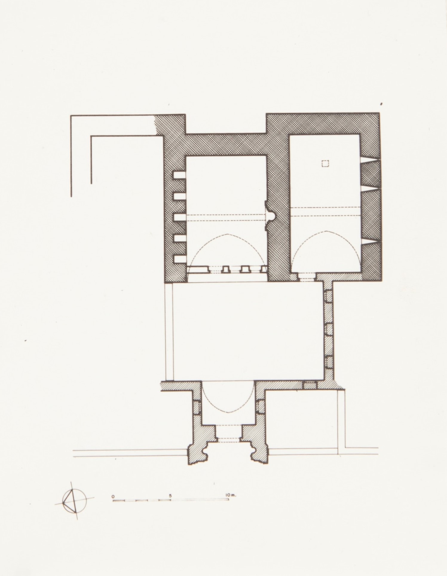 An example from Kuran’s work on Anatolian Madrasas, drawing of Karatay Madrasa