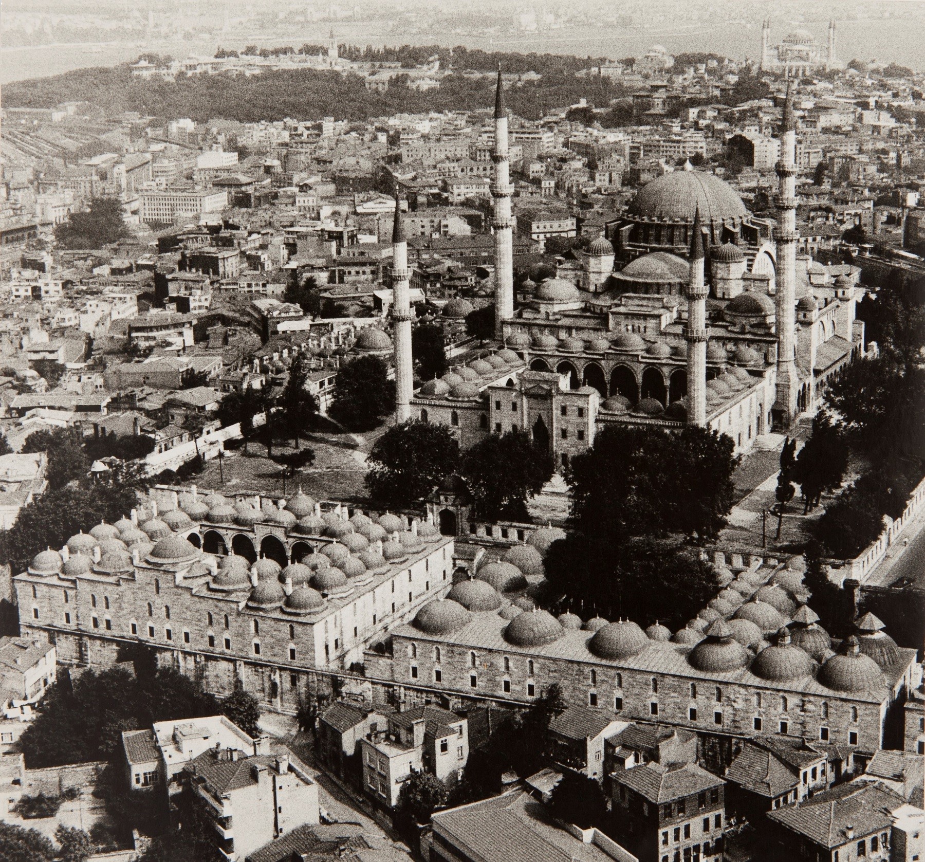 Sections from the working papers of Kuran on his book Architect Sinan Süleymaniye Mosque, Istanbul (Photo: Ara Güler)