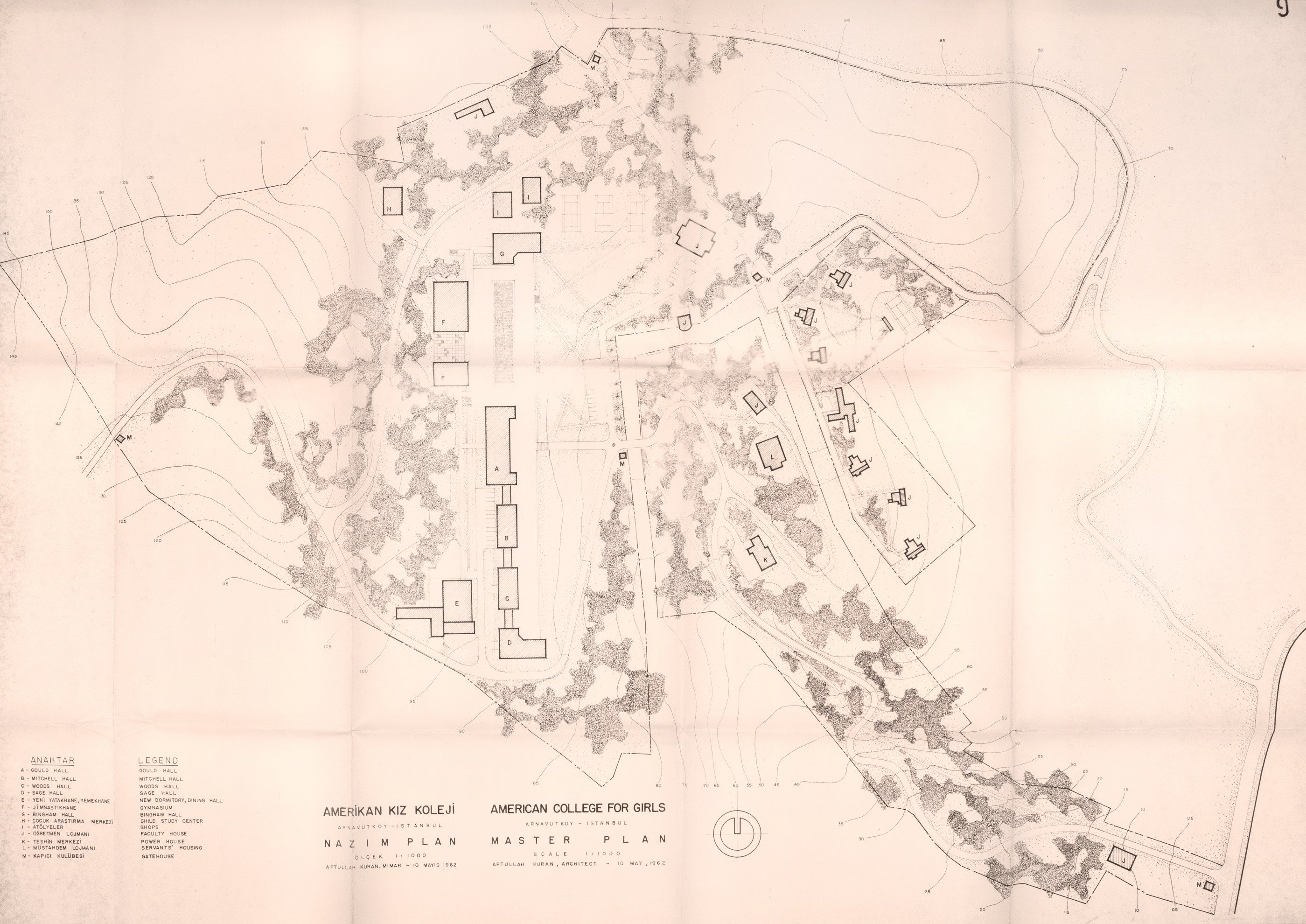 Robert College Order Plan, scale: 1/1000 