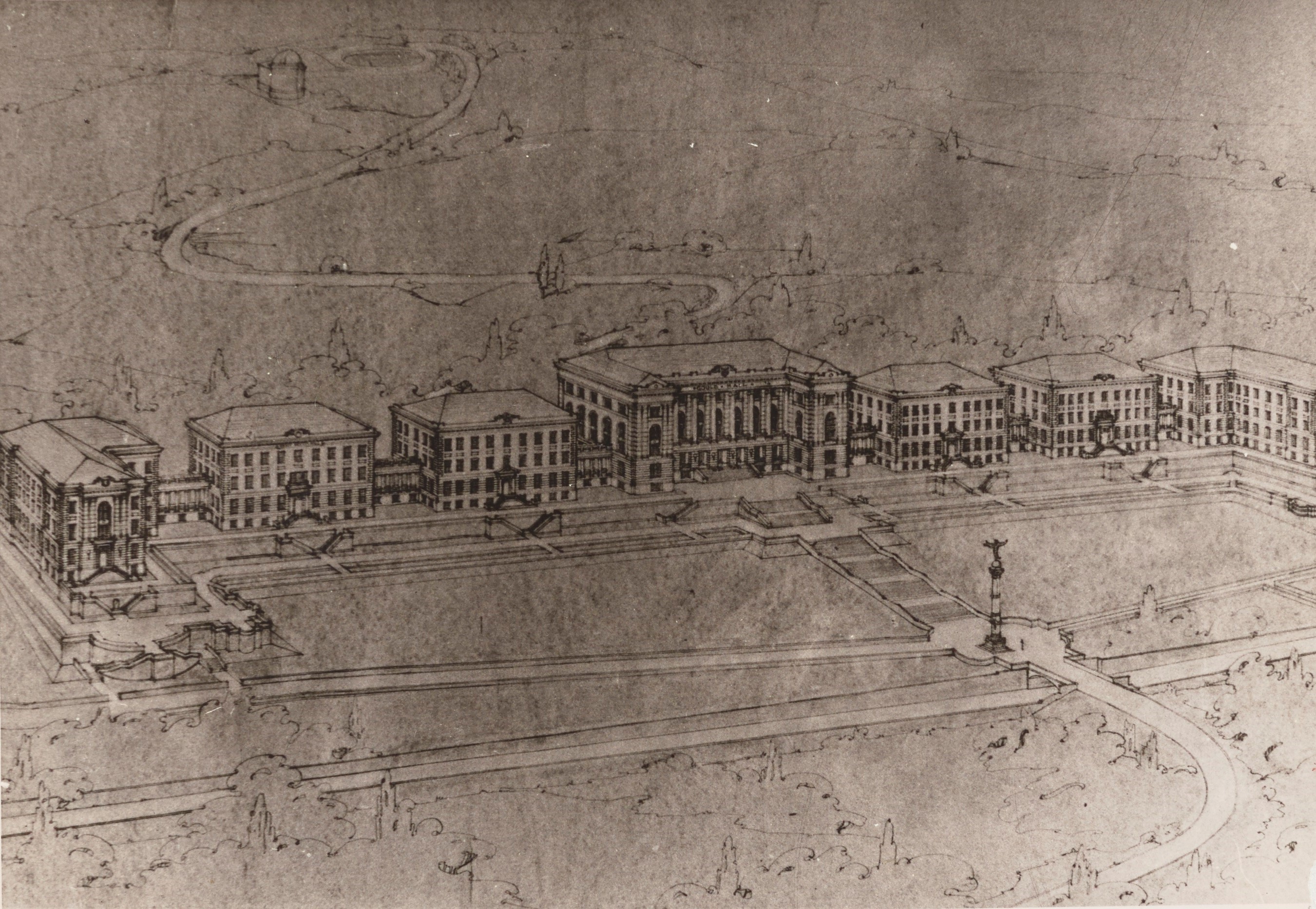 Original plans of the seven buildings of the American College for Girls. CU-RBML, ACG Documents