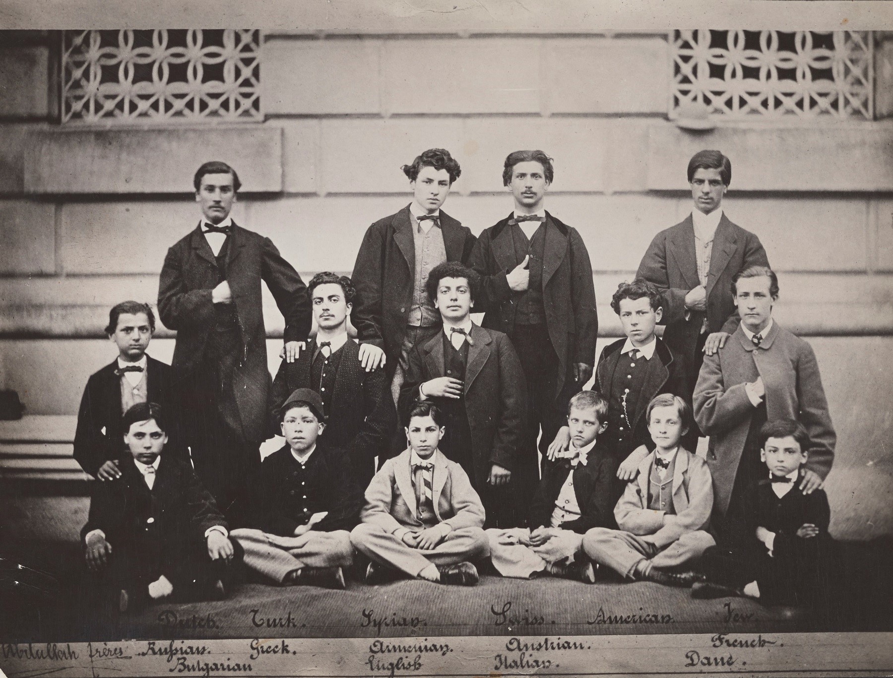 Students of different nationalities at Robert College. CU-RBML, RC Documents