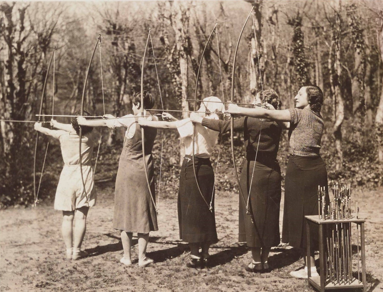 Woman archers, American College for Girls, 1920-1930. CU-RBML, ACG Documents