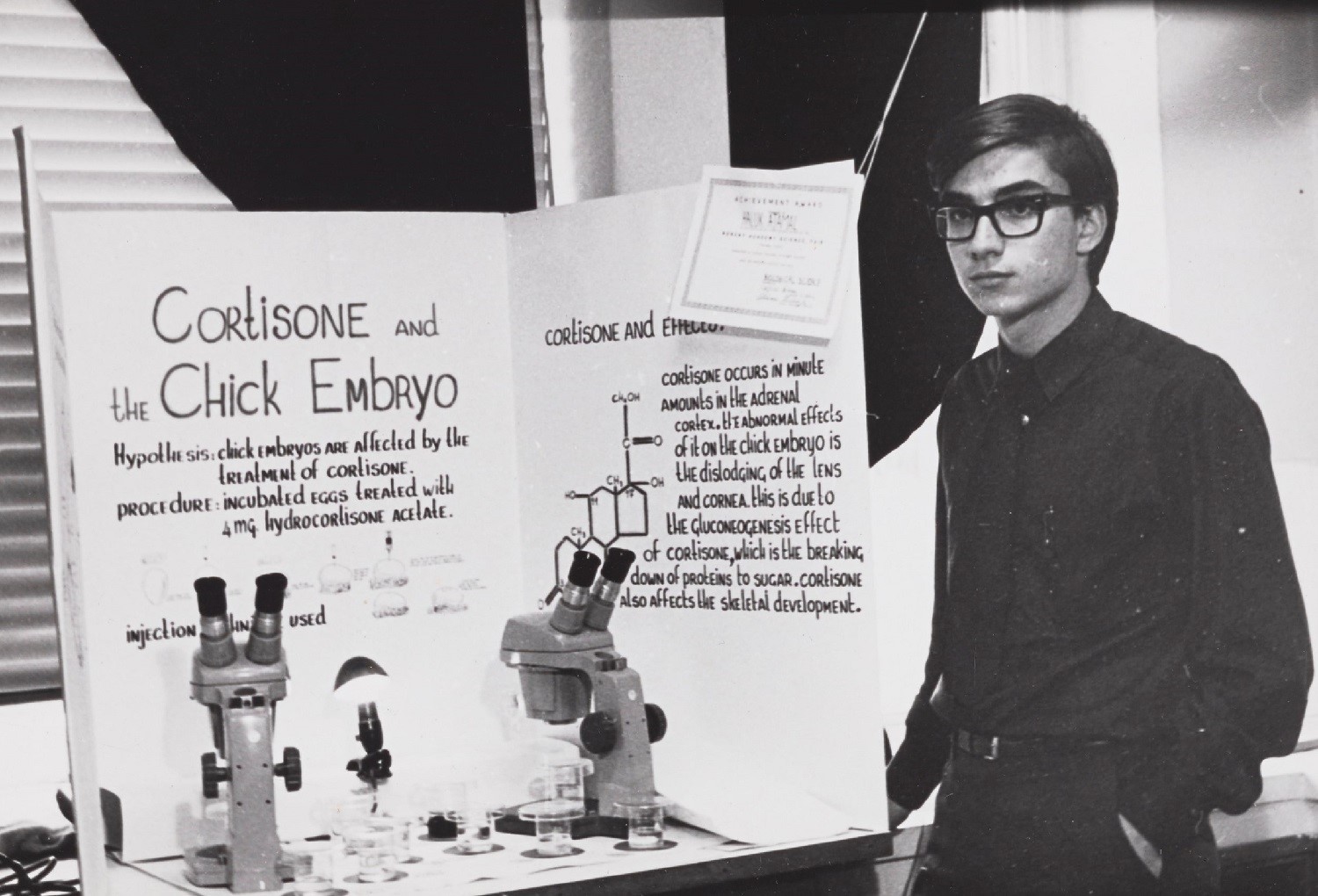 Bir Robert Akademi öğrencisi Bilim Fuarı için hazırladığı çalışmayı sergiliyor 