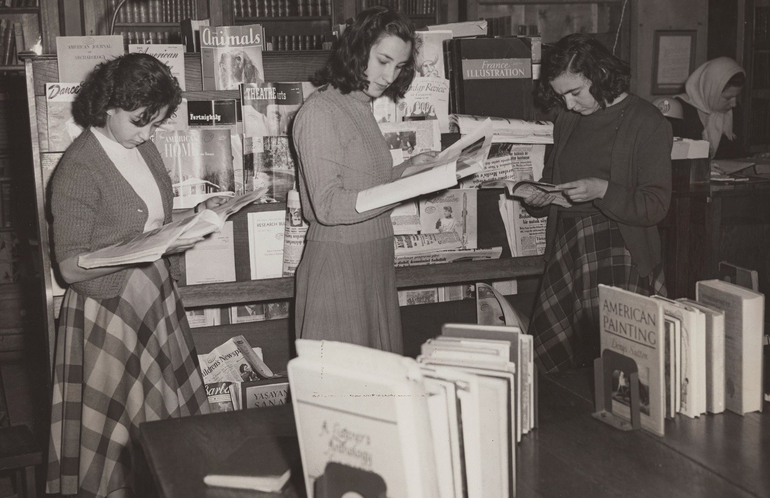 Students of American College for Girls, Library, Journal Section. CU-RBML, ACG Documents