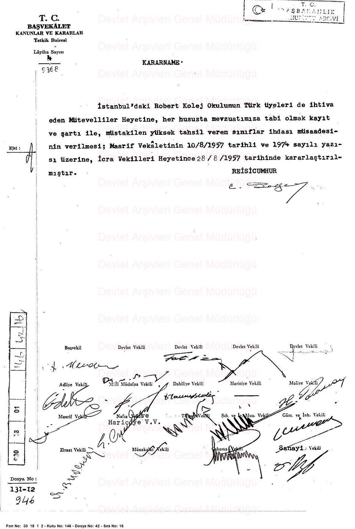 Robert Kolej’in yüksek okula dönüştürülmesi için verilen izin
