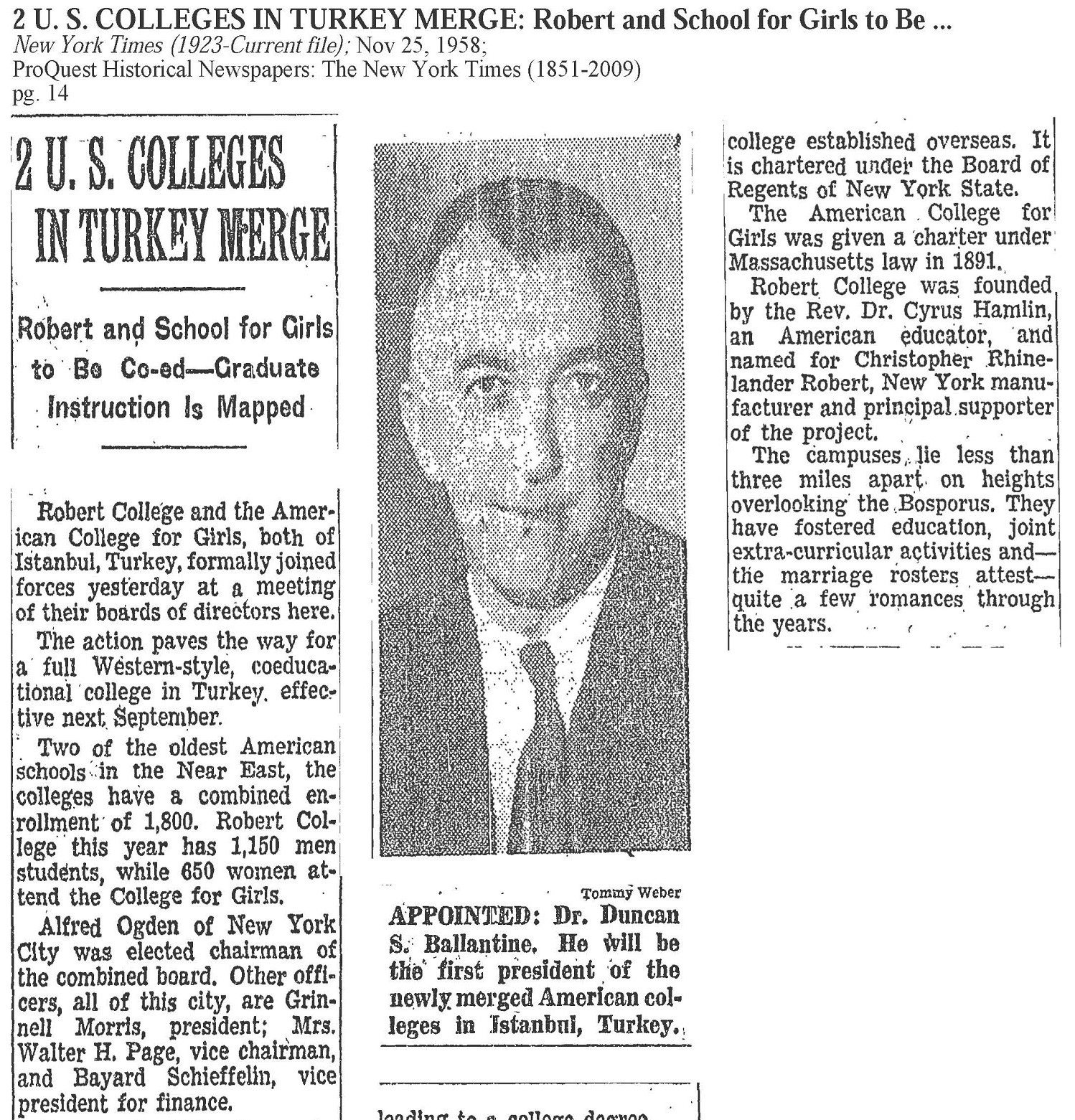 2 US Colleges in Turkey Merge