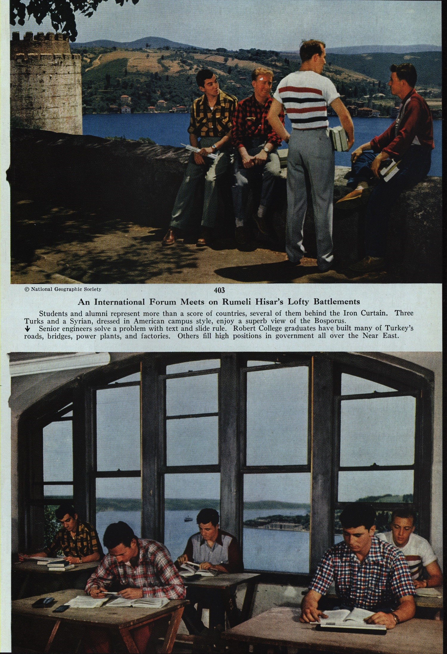 The National Geographic Magazine’de “Robert College, Turkish Gateway to the Future” başlıklı yazı, 1957