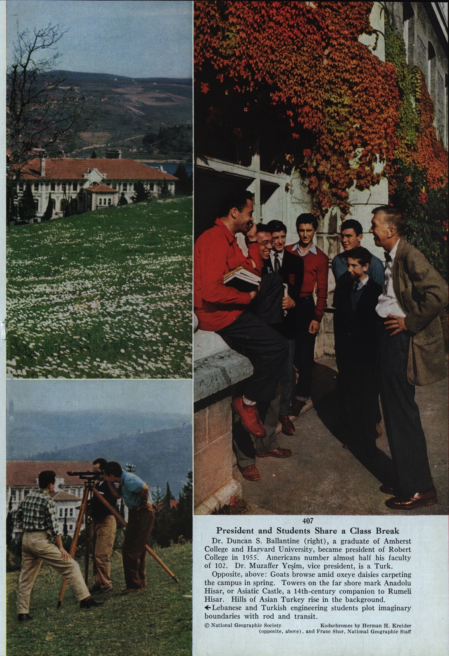 The National Geographic Magazine’de “Robert College, Turkish Gateway to the Future” başlıklı yazı, 1957