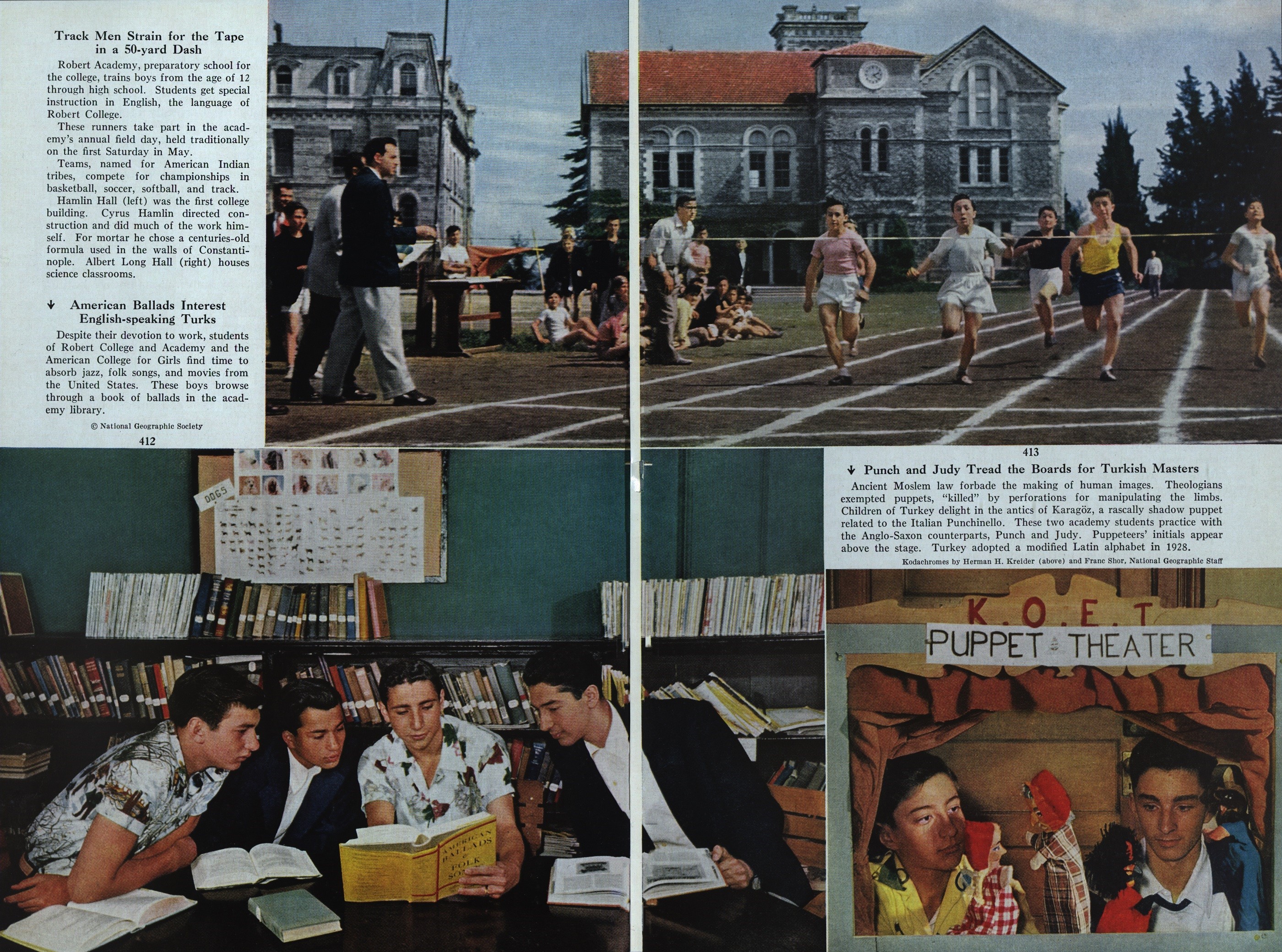 The National Geographic Magazine’de “Robert College, Turkish Gateway to the Future” başlıklı yazı, 1957