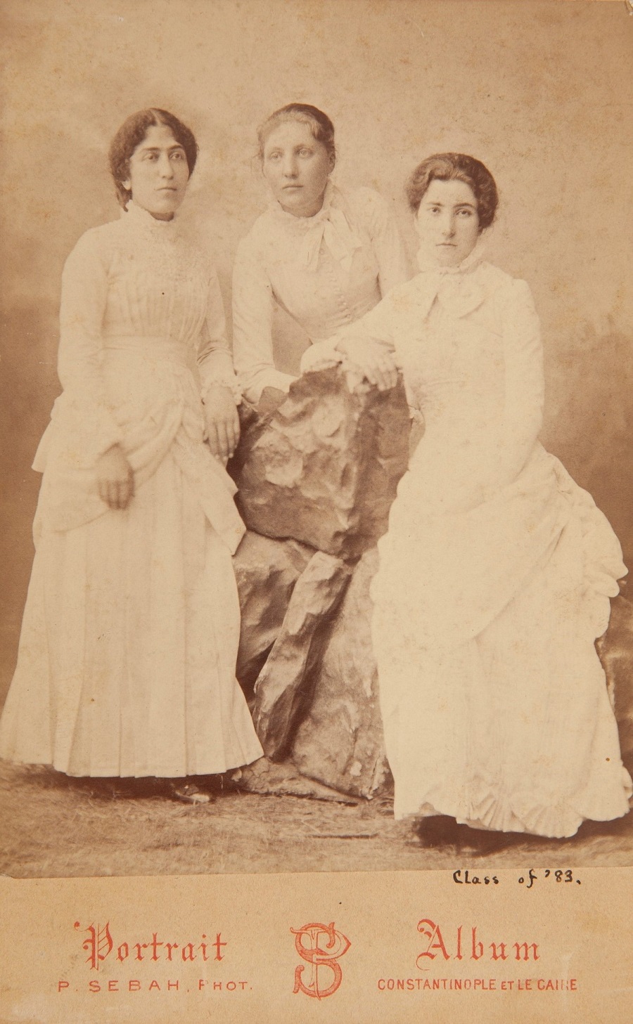 Arousiag Papazian, Sarah Jorgensen, Penka Racheva, American College for Girls, 1883 (Photo: P. Sébah)