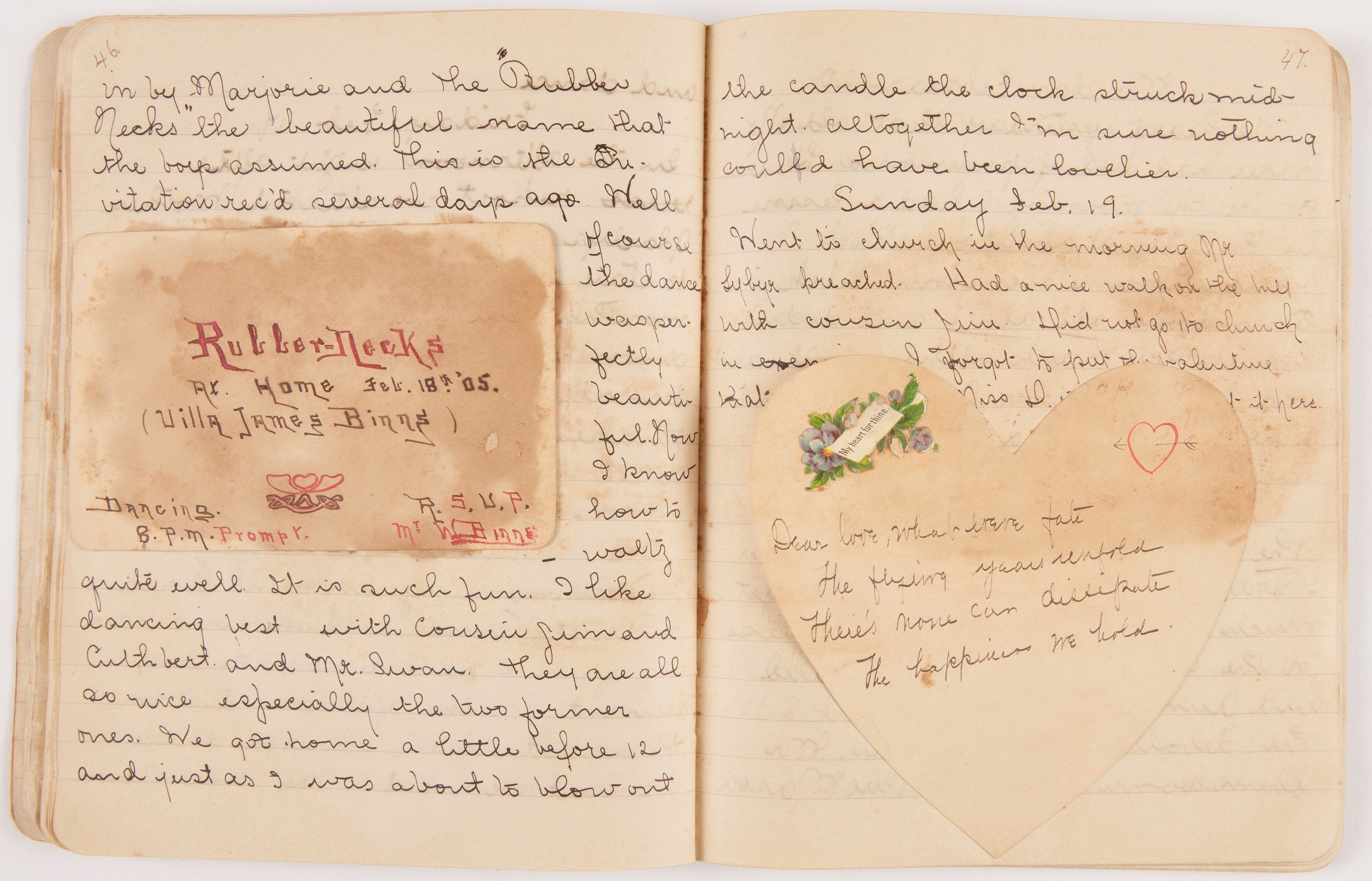 Diary of Eveline Thomson Scott dating from the years she was a student at American College for Girls, 18 February 1905
