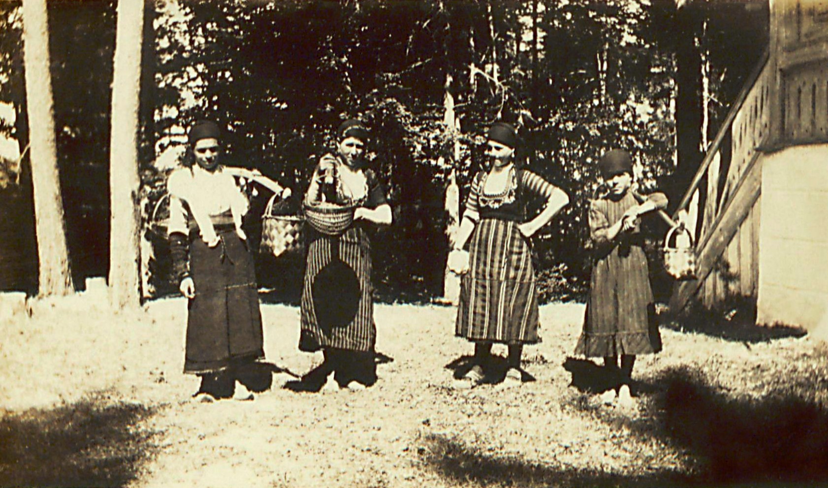 Peasant Girls Selling Blueberries, Bulgaria